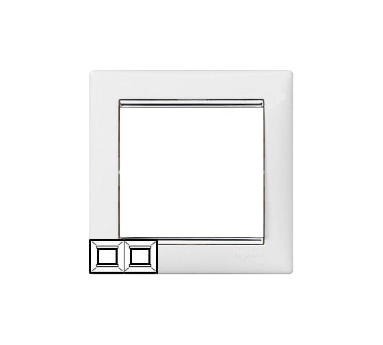 Рамка Legrand 2 поста Valena белый/серебряный штрих 694247