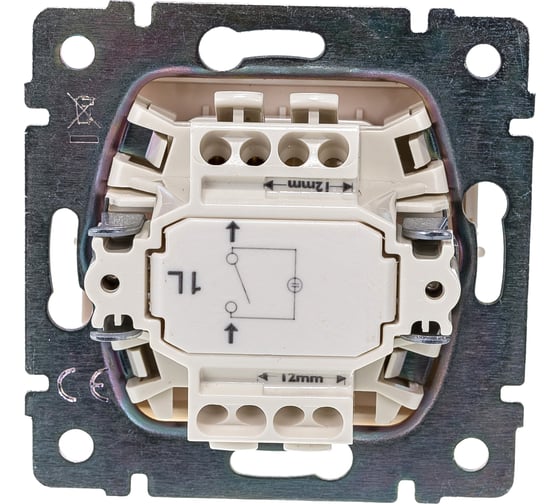 Выключатель Legrand одноклавишный с подсветкой Legrand Valena 10А 250В схема 1L безвинтовые зажимы слоновая кость 695601