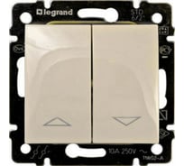 Переключатель Legrand двухклавишный с механической блокировкой Legrand Valena 10А 250В схема 1+6 безвинтовые зажимы слоновая кость 774304