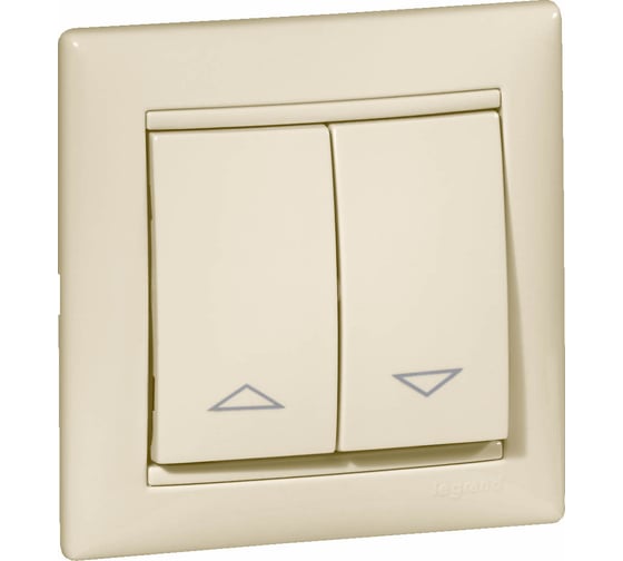 Переключатель Legrand двухклавишный с механической блокировкой Legrand Valena 10А 250В схема 1+6 безвинтовые зажимы слоновая кость 774304
