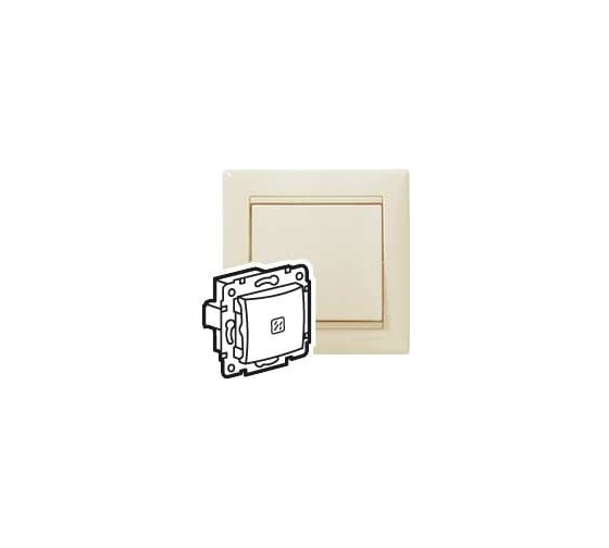 Переключатель Legrand одноклавишный с подсветкой Legrand Valena 10А 250В схема 6L безвинтовые зажимы слоновая кость 695603