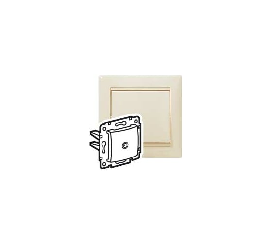 Розетка Legrand TV (телевизионная) Legrand Valena "звезда" слоновая кость 695618