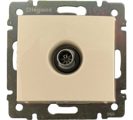 Телевизионная розетка Legrand, Valena оконечная, крем, 10 дБ 774330 695617