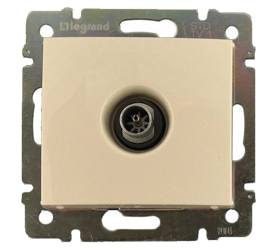 Телевизионная розетка Legrand, Valena оконечная, крем, 10 дБ 774330 695617