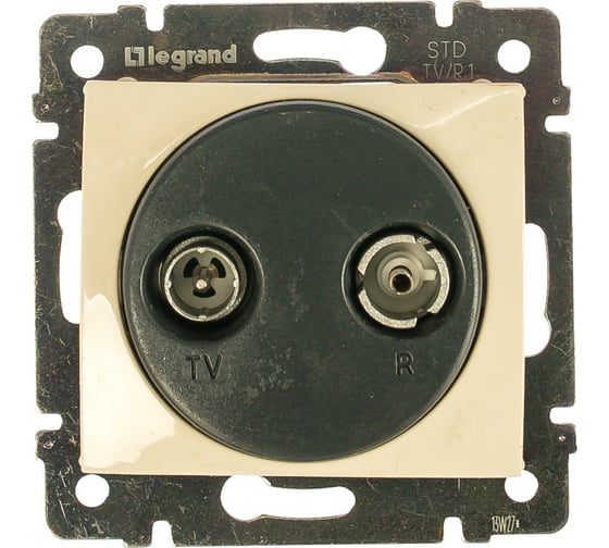Розетка Legrand TV-FM Legrand Valena "звезда" слоновая кость 774332