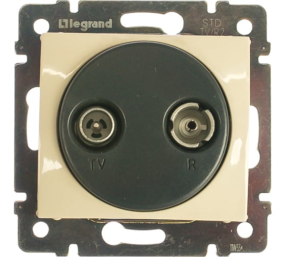 Розетка Legrand TV-FM Legrand Valena оконечная слоновая кость 774333