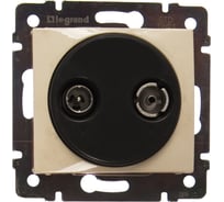 Розетка Legrand TV-FM Legrand Valena проходная слоновая кость 774334