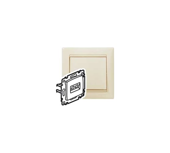 Розетка Legrand компьютерная RJ45 категория 5e UTP Legrand Valena с захватами слоновая кость 774130