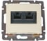 Розетка Legrand компьютерная двойная RJ45 категория 5e UTP Legrand Valena с захватами слоновая кость 695626 1