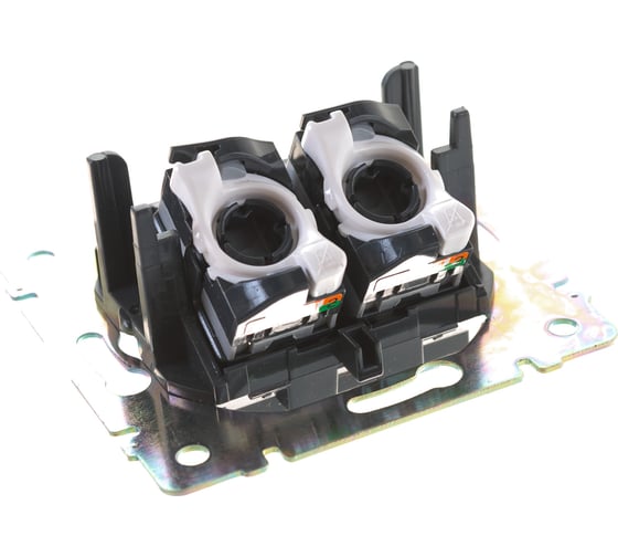 Розетка Legrand компьютерная двойная RJ45 категория 5e UTP Legrand Valena монтаж на винтах слоновая кость 774139