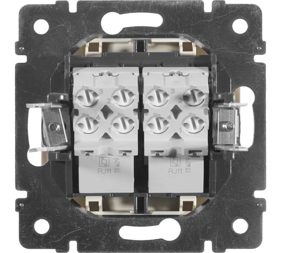 Розетка Legrand телефонная двойная RJ11 Legrand Valena слоновая кость 774339