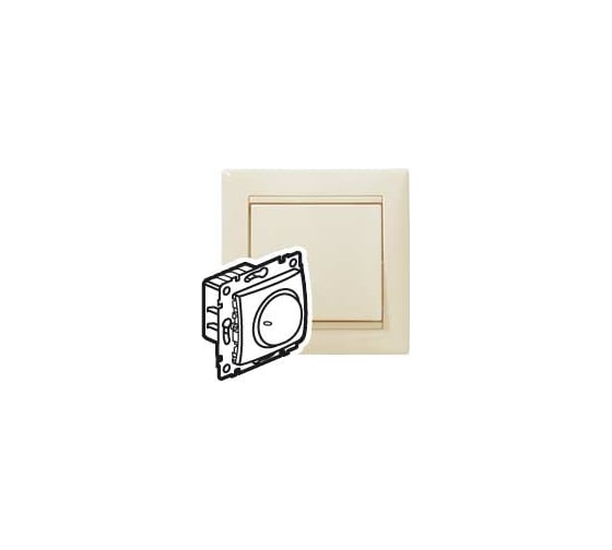 Диммер поворотно-нажимной Legrand Valena 400Вт слоновая кость 695628