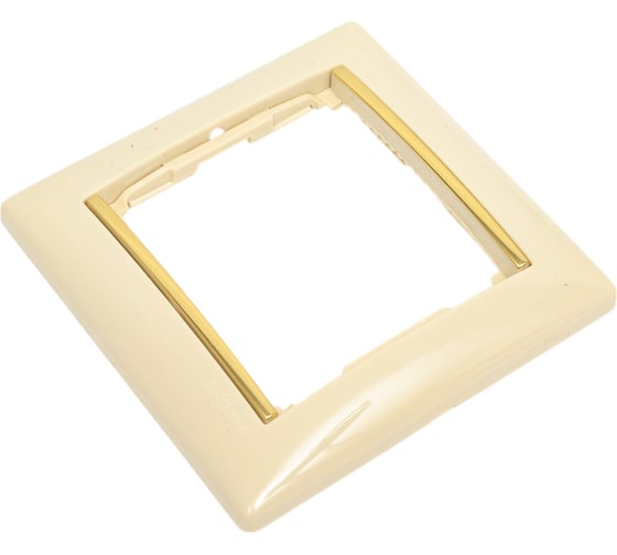 Рамка Legrand 1 пост Valena слоновая кость/золотой штрих 695646