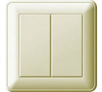 Двухклавишный выключатель, слоновая кость с рамкой WESSEN 59 Systeme Electric VS516-252-28