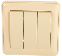 Трехклавишный выключатель в сборе, слоновая кость WESSEN 59 Systeme Electric VS0516-351-28