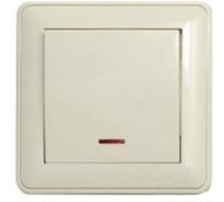 Проходной переключатель Schneider ELectric WESSEN 59 бежевый IP44 одноклавишный с подсветкой VS616-157B-28