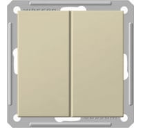 Проходной переключатель Schneider ELectric WESSEN 59 бежевый двухклавишный VS616-256-2-86