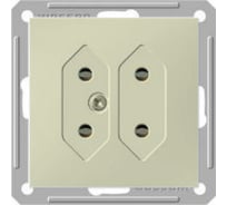Двойная розетка для узких вилок, бежевая 6А WESSEN 59 Schneider ELectric RS6-253-2-86