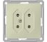 Двойная розетка для узких вилок, бежевая 6А WESSEN 59 Schneider ELectric RS6-253-2-86 1