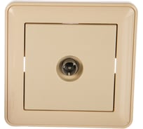 Телевизионная оконечная розетка с рамкой, слоновая кость WESSEN 59 Systeme Electric RTS-151-28