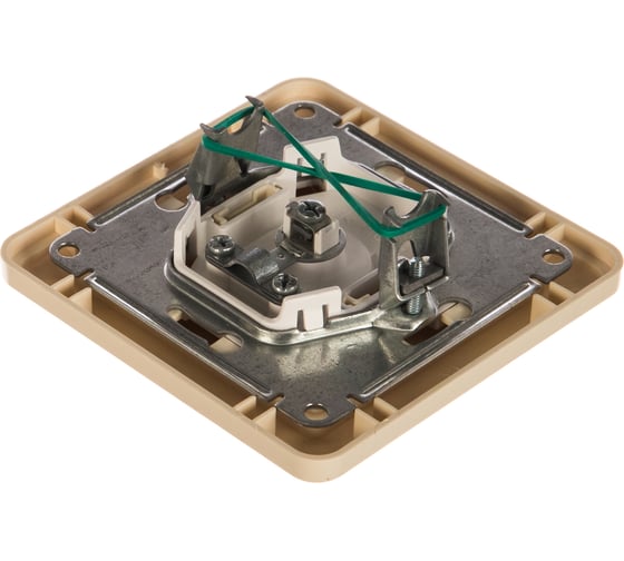 Телевизионная оконечная розетка с рамкой, слоновая кость WESSEN 59 Systeme Electric RTS-151-28
