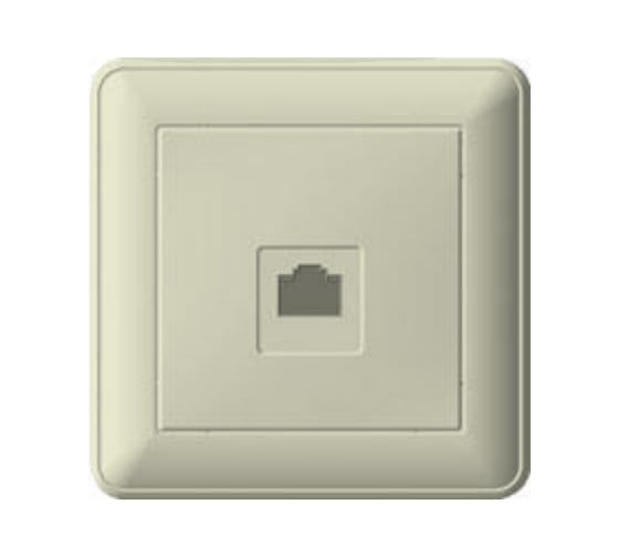 Компьютерная розетка с рамкой, слоновая кость RJ45 5 категория WESSEN 59 Systeme Electric RSI-152K5E-28