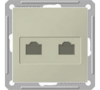 Компьютерная двойная розетка, бежевая RJ45 категория 5e WESSEN 59 Schneider ELectric RSI-251KK5E-2-86