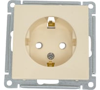 Розетка с заземлением и с защитными шторками, бежевая WESSEN 59 Systeme Electric RS16-152-2-86
