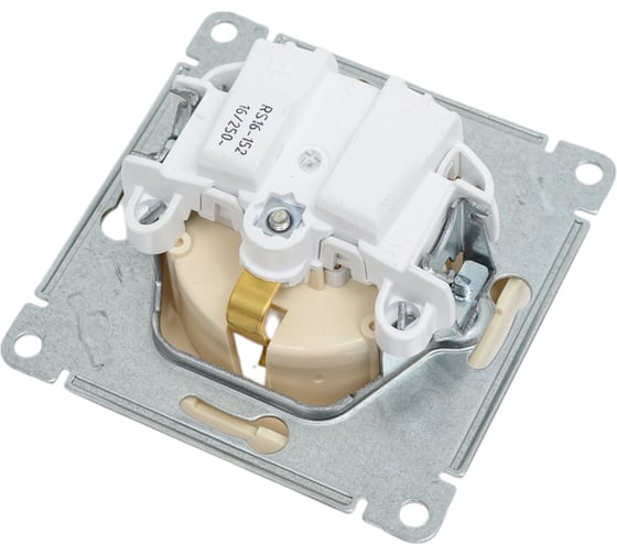 Розетка с заземлением и с защитными шторками, бежевая WESSEN 59 Systeme Electric RS16-152-2-86