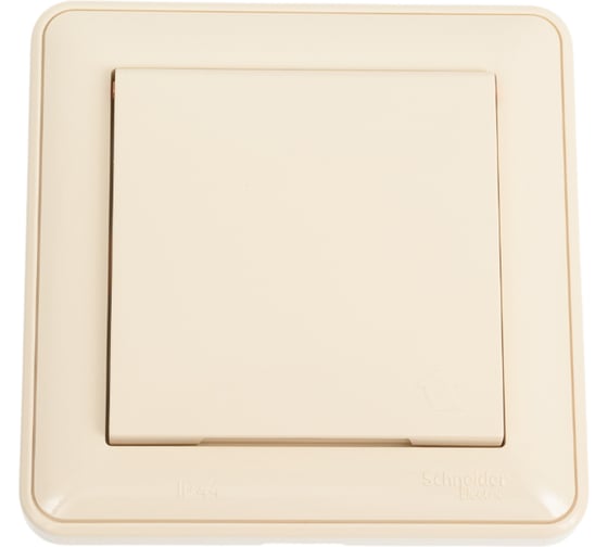 Розетка с заземлением, с крышкой, с защитными шторками, слоновая кость IP44 WESSEN 59 Systeme Electric RS16-152B-28 1