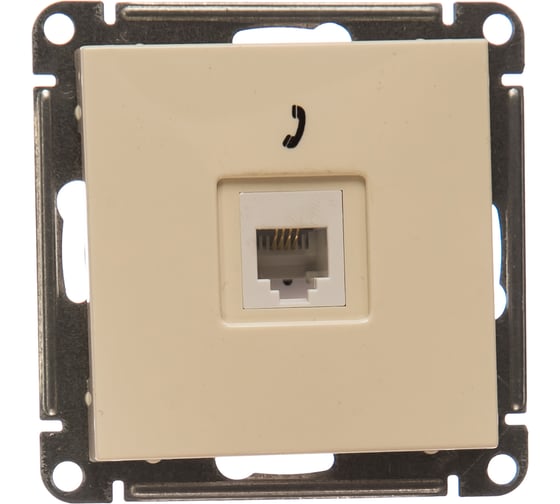 Телефонная розетка, бежевая RJ11 WESSEN 59 Systeme Electric RSI-152T-2-86 1