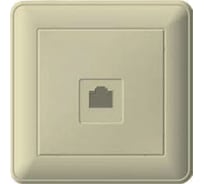 Телефонная розетка с рамкой, слоновая кость RJ11 WESSEN 59 Systeme Electric RSI-152T-28