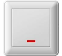 Одноклавишный выключатель с подсветкой и рамкой, белый Systeme Electric СП W59 VS116-153-18