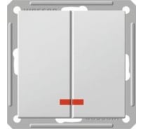 Двухклавишный выключатель с подсветкой, белый WESSEN 59 Systeme Electric VS516-251-1-86