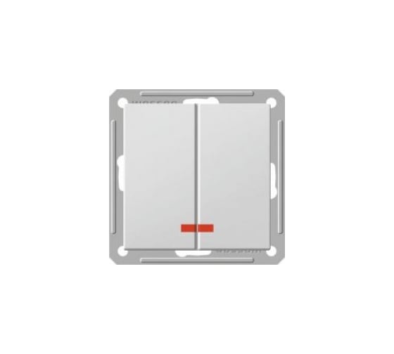 Двухклавишный выключатель с подсветкой, белый WESSEN 59 Systeme Electric VS516-251-1-86 1