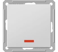 Проходной выключатель Systeme Electric WESSEN 59 белый одноклавишный с подсветкой VS616-157-1-86
