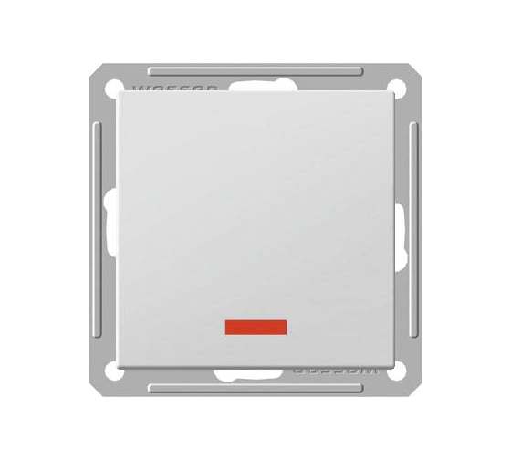 Проходной выключатель Systeme Electric WESSEN 59 белый одноклавишный с подсветкой VS616-157-1-86