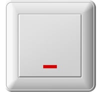 Проходной переключатель Schneider ELectric WESSEN 59 белый IP44 одноклавишный с подсветкой и рамкой VS616-157B-18