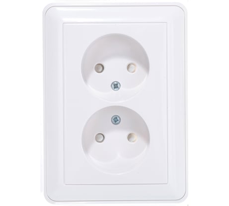 Двойная розетка с рамкой, белая Systeme Electric СП W59 RS16-254-18