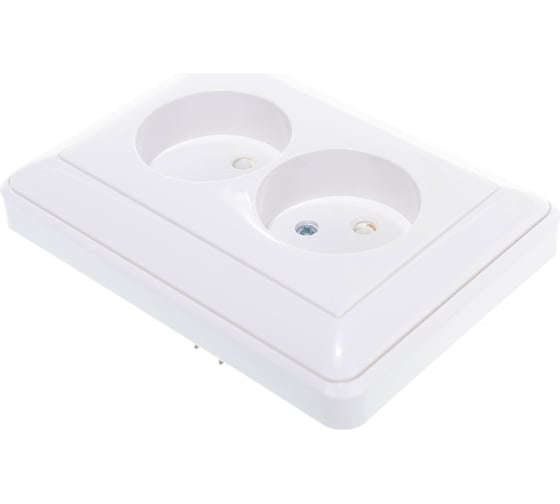 Двойная розетка с рамкой, белая Systeme Electric СП W59 RS16-254-18