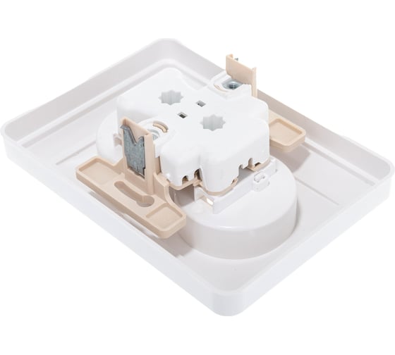 Двойная розетка с рамкой, белая Systeme Electric СП W59 RS16-254-18