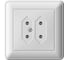 Двойная розетка для узких вилок с рамкой, белая 6А WESSEN 59 Schneider ELectric RS6-253-18 1