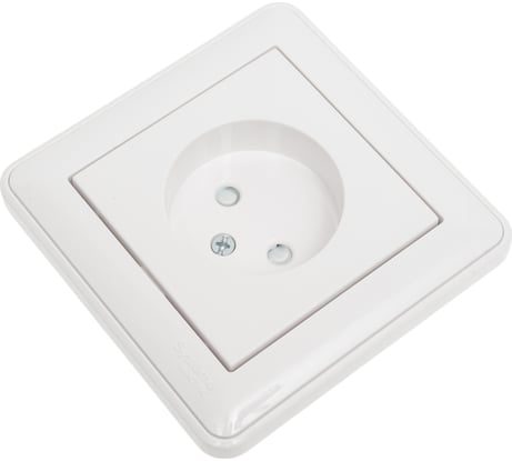 Розетка с рамкой, белая Systeme Electric СП W59 SchE RS16-151-18
