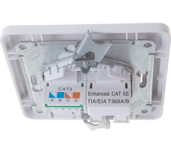 Розетка компьютерная телефонная Systeme Electric RJ11+RJ45 СП W59 RSI-251TK5E-18 белая