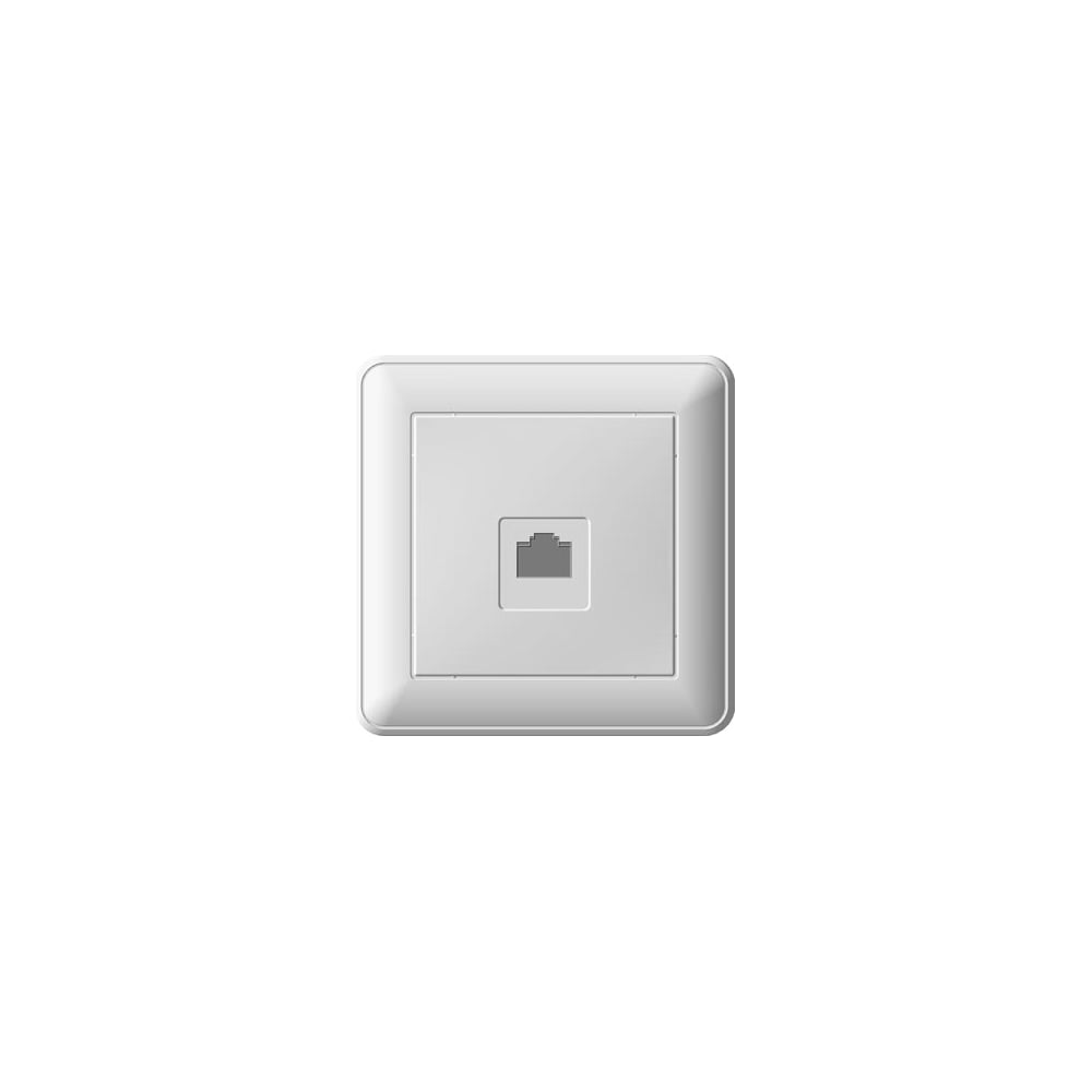 Компьютерная розетка с рамкой, белая RJ45 5e категории WESSEN 59 ...