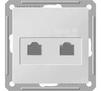 Двойная компьютерная розетка, белая RJ45 5e категории WESSEN 59 Schneider ELectric RSI-251KK5E-1-86