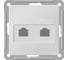 Двойная компьютерная розетка, белая RJ45 5e категории WESSEN 59 Schneider ELectric RSI-251KK5E-1-86 1