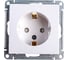 Розетка с заземлением и защитными шторками, белая WESSEN 59 Systeme Electric RS16-152-1-86 1