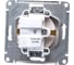 Розетка с заземлением и защитными шторками, белая WESSEN 59 Systeme Electric RS16-152-1-86 2