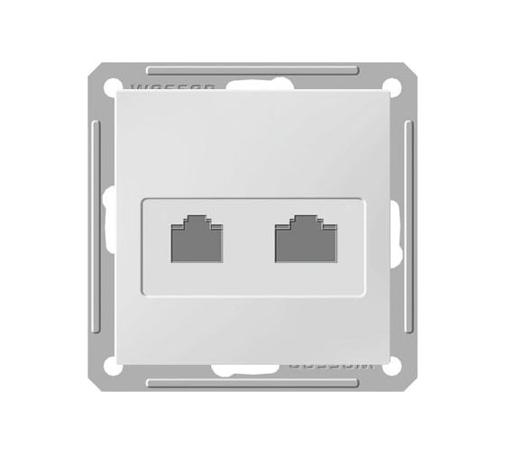 Двойная телефонная розетка, белая RJ11 WESSEN 59 Schneider ELectric RSI-251TT-1-86